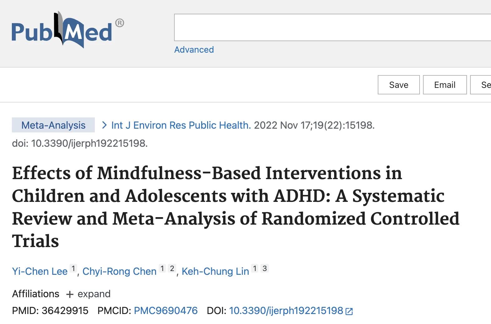TDAH meta-análise — PubMed